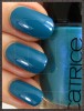 Catrice No Snow Petrol with glittery french manicure