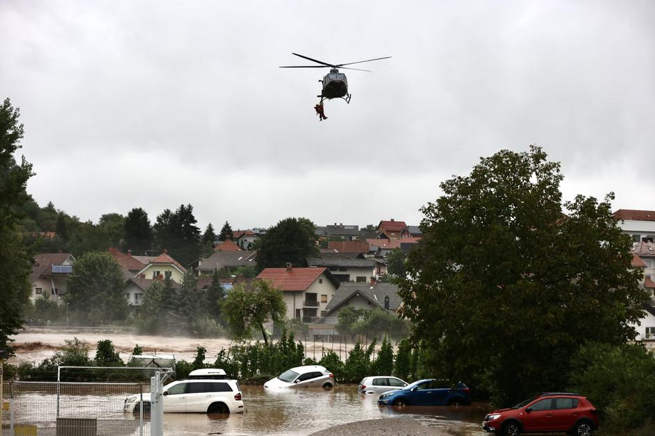Slovenia floods 2023 helicopter rescue photo by Sasa Despot